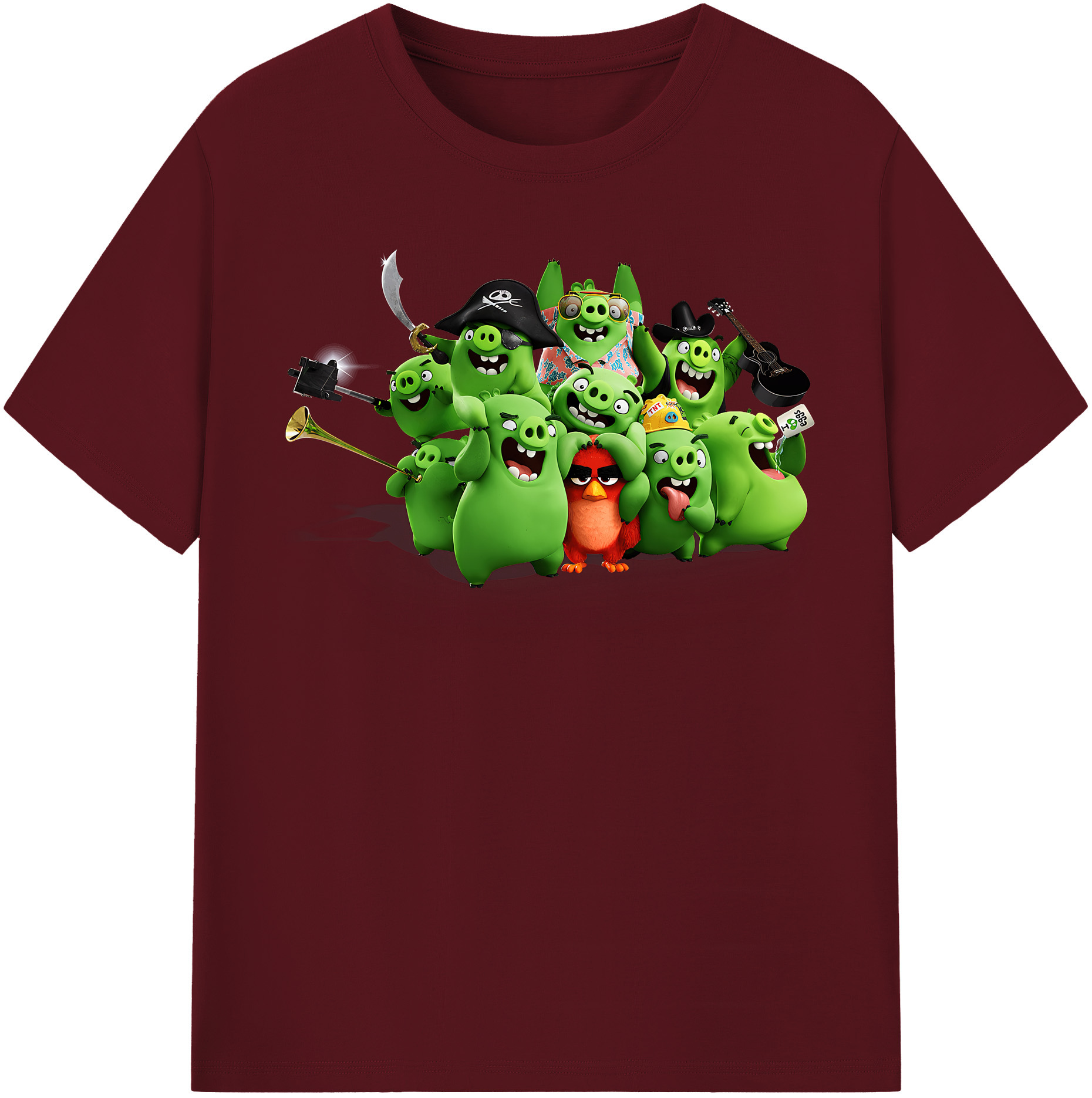 （画像用） Angry Birds アングリーバード 綿100％半袖Tシャツ（フロントプリント）